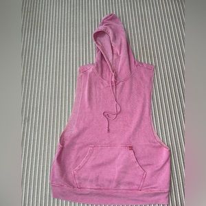 Sleeveless Pink Hoodie